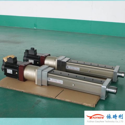 25KN230mm行程大推力直线伺服电动缸,100mm/s直线式电缸进口电机